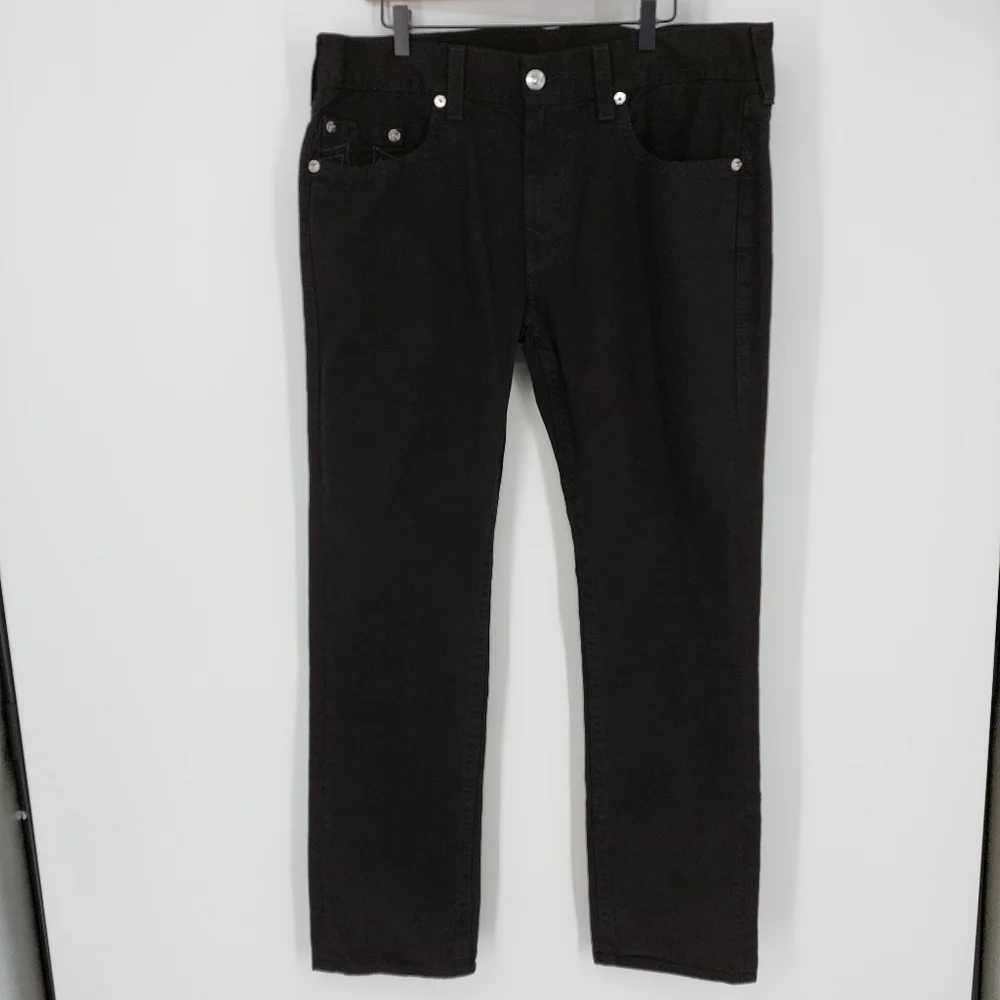 True Religion Black Cotton Skinny Jeans, 38